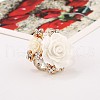 Resin Rose Finger Rings HP1514-8-1