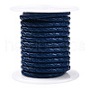 Braided Cowhide Leather Cord NWIR-N005-01M-3mm-1