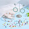 SUNNYCLUE 1000pcs 10 Colors Opaque Acrylic Slide Charms OACR-SC0001-37B-4