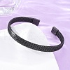 316 Surgical Stainless Steel Cuff Bangles for Men BJEW-P319-05B-B-5