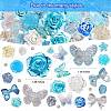 50G Resin Acrylic DIY Accessories Simulation Baroque Style Rose Halo Dyed Mixed Flower DIY Accessories JX581D-2