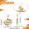 Plastic Beaded Pendant Keychain HJEW-CJC0009-01P-8