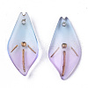 Transparent Spray Painted Glass Pendants GLAA-R215-03-A01-2