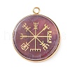 3Pcs 3 Styles Natural Amethyst Pendants PALLOY-JF01645-2