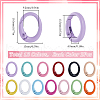 SUNNYCLUE 26Pcs 13 Colors Spray Painted Alloy Spring Gate Rings FIND-SC0011-85-2