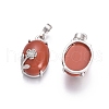 Natural Red Jasper Pendants G-L512-I18-2