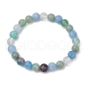 Natural Mixed Gemstone Beads Thread Stretch Bracelets for Women BJEW-JB11247-2