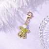 Angel Glass Pearl & Glass Seed Beaded Pendant Decorations HJEW-MZ00210-06-1