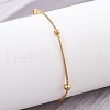 304 Stainless Steel Satellite Chains Bracelets for Women BJEW-D337-01D-G-2