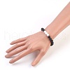 Natural Gemstone and Natural Dyed Lava Rock Stretch Bracelets Sets BJEW-JB03798-4