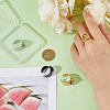 FIBLOOM 4Pcs 4 Colors Stainless Steel Toggle Clasps Shape Open Cuff Rings Set for Lover RJEW-FI0001-18-3