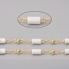 3.28 Feet Handmade Natural Howlite Beaded Chains X-CHC-E021-01G-2