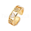 Heart Real 18K Gold Plated Cuff Rings for Girl Women Gift ZIRC-C021-11G-1-1