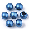 Matte Spray Painted Acrylic European Beads ACRP-Q017-03A-03-1