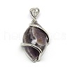 Natural Amethyst Pendants G-G073-1-2