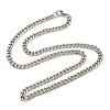 201 Stainless Steel Curb Chain Necklaces for Men NJEW-Q336-08C-P-3