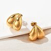 304 Stainless Steel Stud Earrings for Women EJEW-U051-04G-2