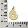 Brass Micro Pave Clear Cubic Zirconia Pendants KK-I708-02A-G-3
