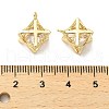 Brass with Glass Pendants KK-K355-15G-3