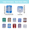 SOFPLATE 10 Colors Two Tone Transparent Glass Beads GLAA-SP0001-09-2