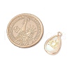 Natural Paua Shell Teardrop Pendants PALLOY-JF03762-03-2