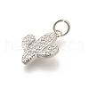 Brass Micro Pave Clear Cubic Zirconia Pendants KK-L225-032P-2