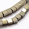 Electroplate Non-magnetic Synthetic Hematite Beads Strands G-J170A-2x2mm-08-1