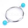 Iron Purse Frame Handle with Solid Color Acrylic Beads FIND-Q038P-D20-3