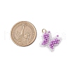 Glass Seed Beaded Butterfly Pendants PALLOY-MZ00473-05-2