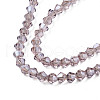 Electroplate Transparent Glass Beads Strands EGLA-Q026-016F-3