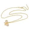 Brass Micro Pave Clear Cubic Zirconia Pendant Necklaces NJEW-D306-01G-A-2