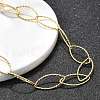 Ion Plating(IP) 304 Stainless Steel Horse Eye Link Chain Necklace for Men Women STAS-B039-02G-1