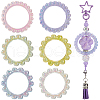 SUNNYCLUE 36Pcs 6 Colors UV Plating Acrylic Linking Rings MACR-SC0001-46-1