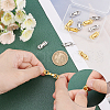 SUNNYCLUE 12 Sets 2 Colors Brass Fold Over Clasps FIND-SC0002-74-3