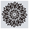 Flower Pattern Eco-Friendly PET Plastic Hollow Painting Silhouette Stencil DRAW-PW0008-02H-1