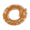 Frosted Transparent Glass Beads Strands GLAA-T032-T4mm-MBB23-2