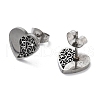 304 Stainless Steel Stud Earrings EJEW-C001-15P-2