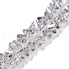 Electroplate Transparent Glass Beads Strands EGLA-P052-02A-PL04-1