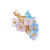 8Pcs Flower Acrylic Charms PALLOY-JF03591-4