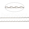 Rhodium Plated 925 Sterling Silver Paperclip Chains STER-F052-08P-2