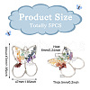 5Pcs 7 Chakra Gemstone Chips Alloy Pendants G-TA0001-40-4