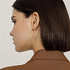 Brass Half Hoop Earrings EJEW-BC0001-03G-6