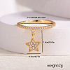 Brass Micro Pave Cubic Zirconia Finger Rings for Women SB7681-4-3