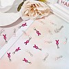 SUNNYCLUE October Breast Cancer Pink Awareness Ribbon Alloy Enamel Pendants ENAM-SC0001-69-4