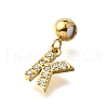 304 Stainless Steel Rhinstone Pendant STAS-H202-50G-K-2