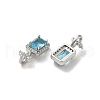 Brass Micro Pave Cubic Zirconia and Glass Pendants KK-H455-20P-2
