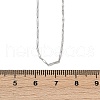 925 Sterling Silver Twisted Bar Link Chain Necklaces NJEW-H056-01B-P-5