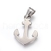 Non-Tarnish 304 Stainless Steel Pendants STAS-E449-21P-2