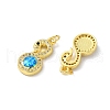 Brass Micro Pave Cubic Zirconia Pendants KK-A197-13G-2
