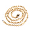 304 Stainless Steel Ball Chain Necklaces NJEW-I245-04B-G-2